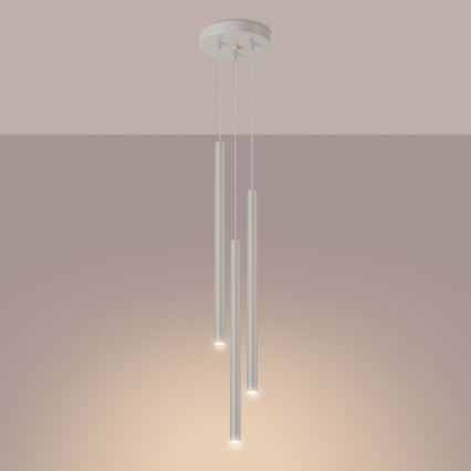 Luster na lanku PASTELO 3xG9/8W/230V krémová