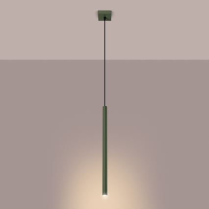 Luster na lanku PASTELO 1xG9/8W/230V zelená