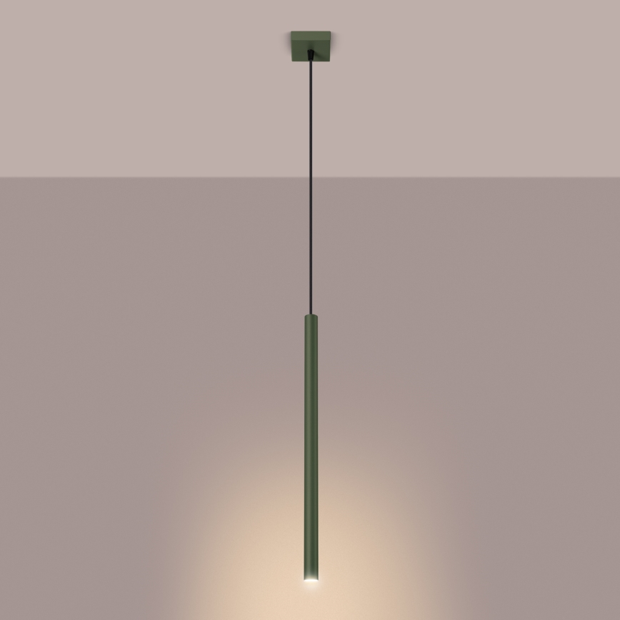 Luster na lanku PASTELO 1xG9/8W/230V zelená