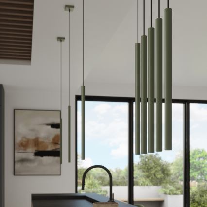 Luster na lanku PASTELO 1xG9/8W/230V zelená