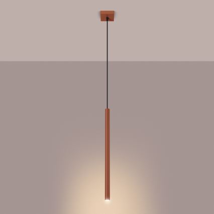 Luster na lanku PASTELO 1xG9/8W/230V červená
