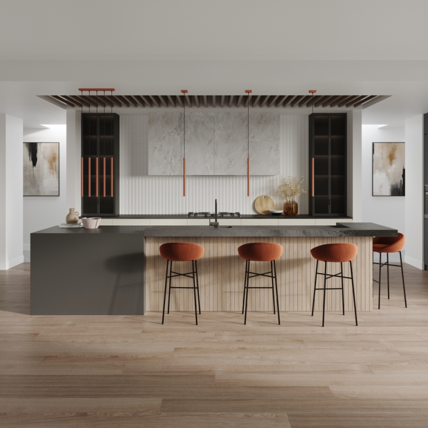 Luster na lanku PASTELO 1xG9/8W/230V červená