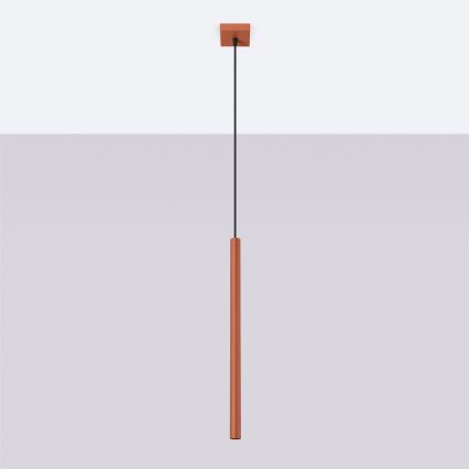Luster na lanku PASTELO 1xG9/8W/230V červená