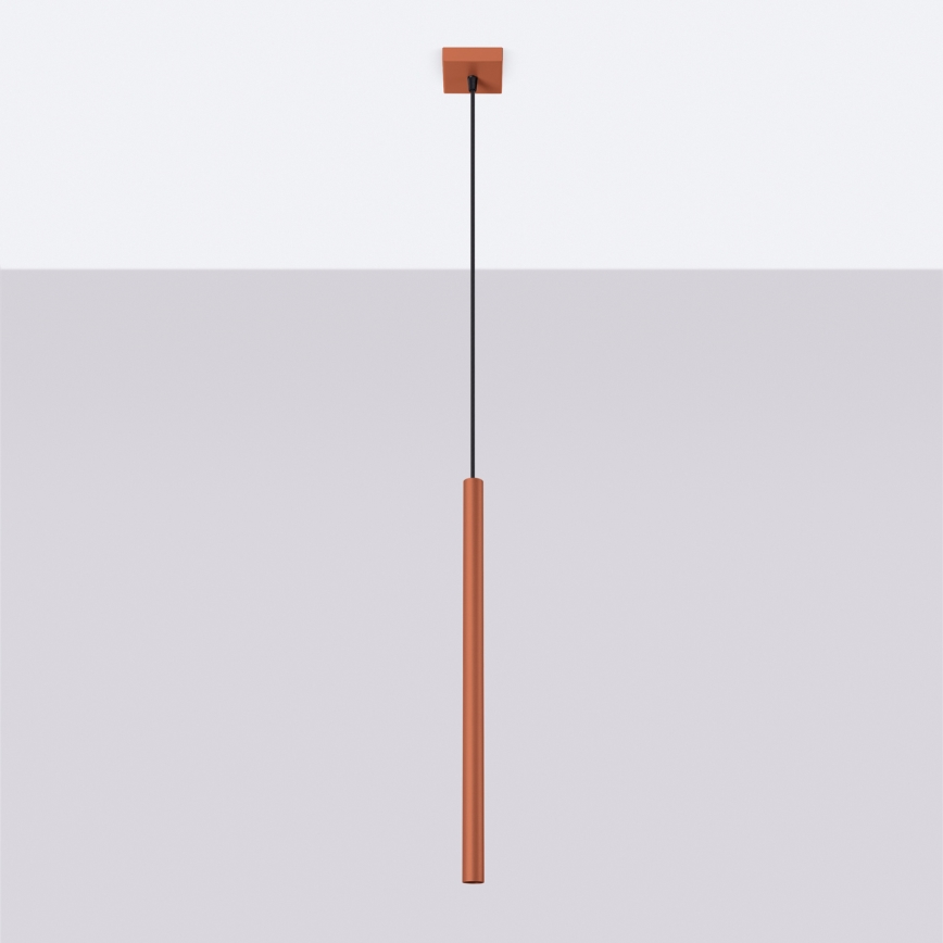 Luster na lanku PASTELO 1xG9/8W/230V červená