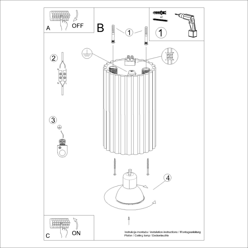 Bodové svietidlo KARBON 1xGU10/10W/230V 10 cm biela