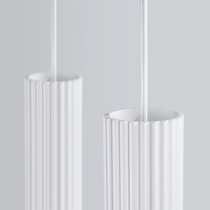 Luster na lanku KARBON 2xGU10/10W/230V biela