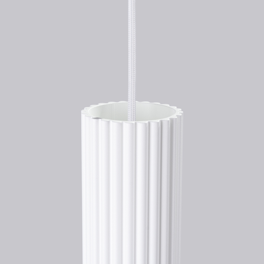 Luster na lanku KARBON 3xGU10/10W/230V biela