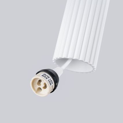 Luster na lanku KARBON 3xGU10/10W/230V biela