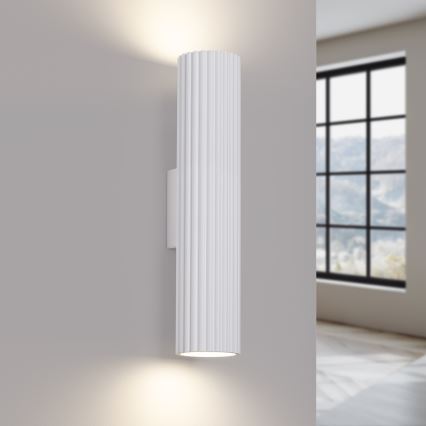 Nástenné svietidlo KARBON 2xGU10/10W/230V biela