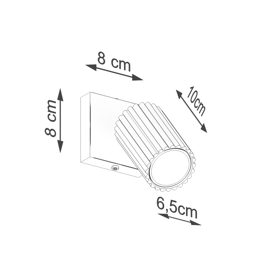 Nástenné bodové svietidlo KARBON 1xGU10/10W/230V biela