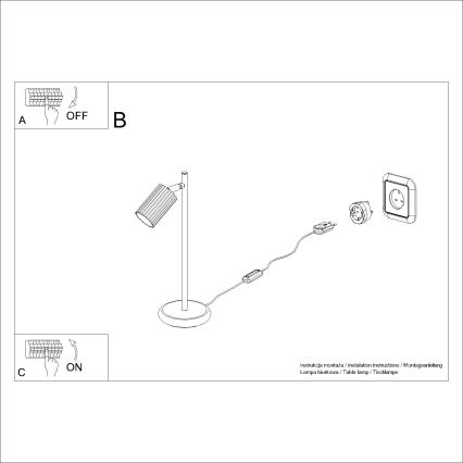 Stolná lampa KARBON 1xGU10/10W/230V biela