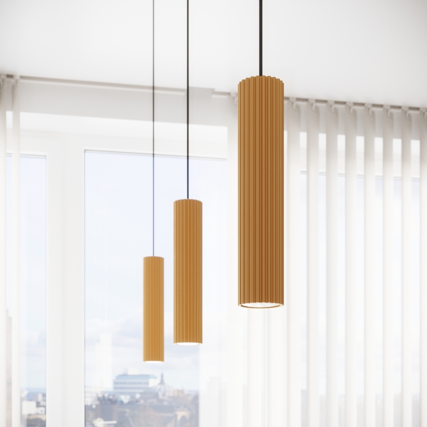 Luster na lanku KARBON 3xGU10/10W/230V zlatá