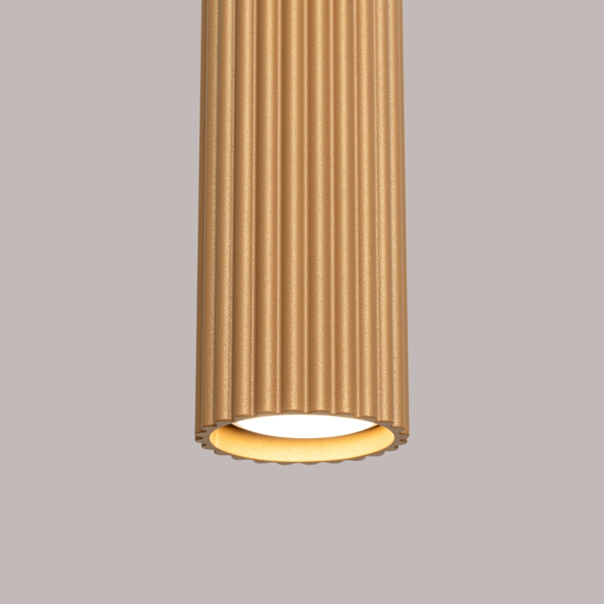 Luster na lanku KARBON 3xGU10/10W/230V zlatá