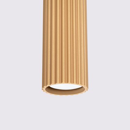 Luster na lanku KARBON 3xGU10/10W/230V zlatá