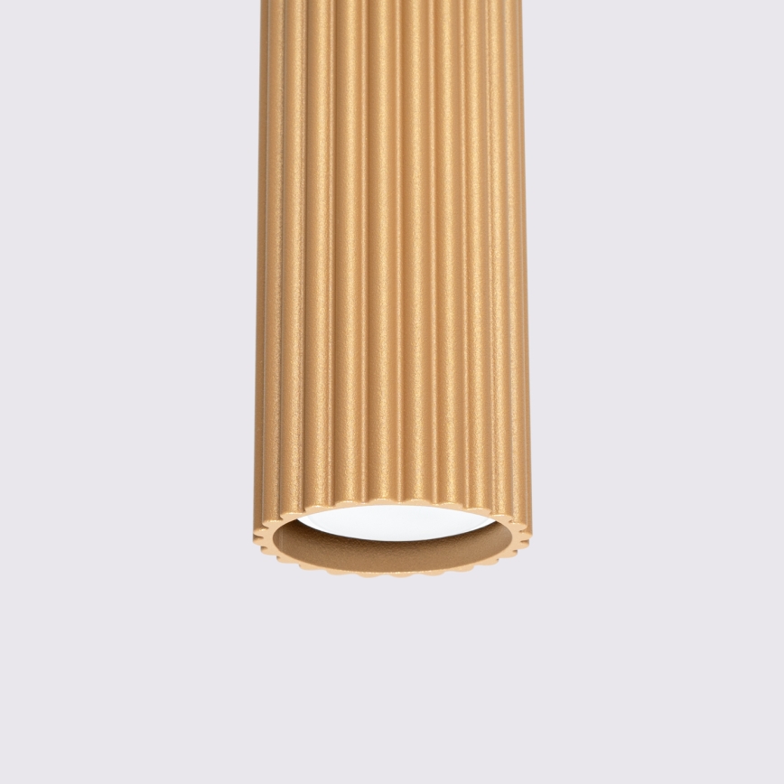 Luster na lanku KARBON 3xGU10/10W/230V zlatá