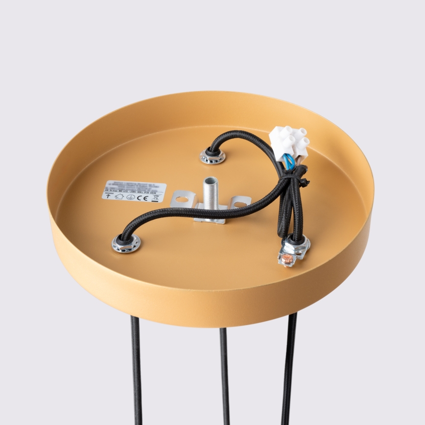 Luster na lanku KARBON 3xGU10/10W/230V zlatá