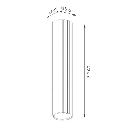 Bodové svietidlo KARBON 1xGU10/10W/230V 30 cm čierna