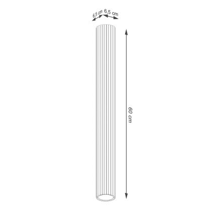 Bodové svietidlo KARBON 1xGU10/10W/230V 60 cm čierna