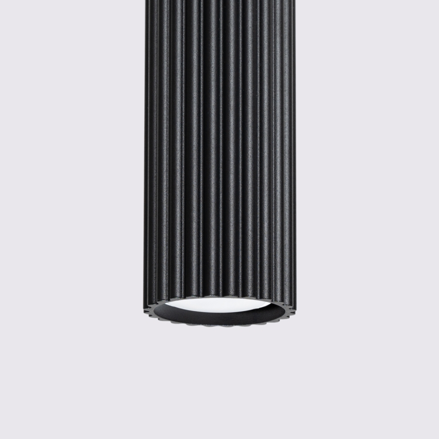 Luster na lanku KARBON 3xGU10/10W/230V čierna