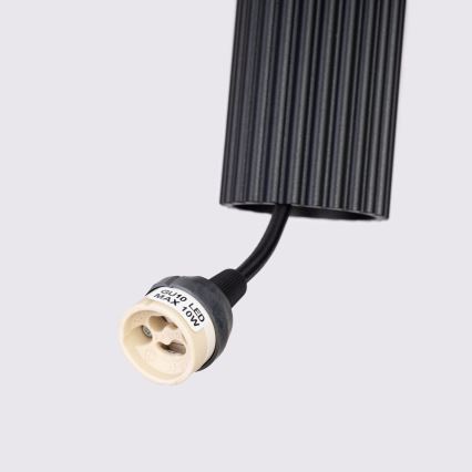 Luster na lanku KARBON 3xGU10/10W/230V čierna