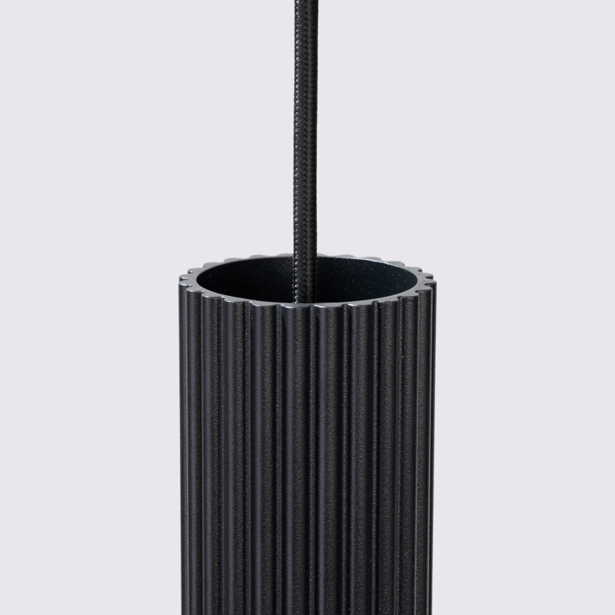 Luster na lanku KARBON 3xGU10/10W/230V čierna