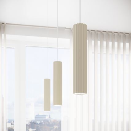 Luster na lanku KARBON 1xGU10/10W/230V krémová