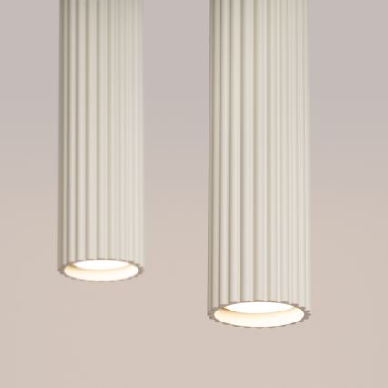 Luster na lanku KARBON 2xGU10/10W/230V krémová