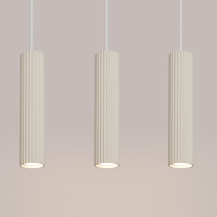 Luster na lanku KARBON 3xGU10/10W/230V krémová