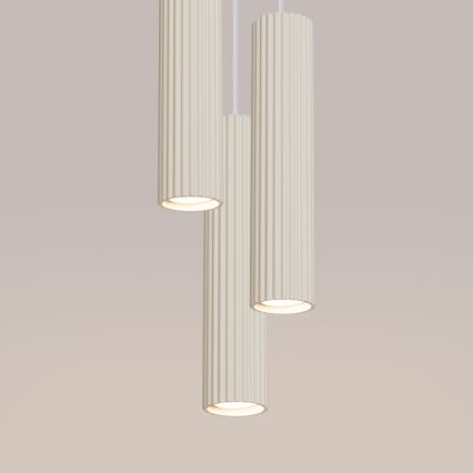 Luster na lanku KARBON 3xGU10/10W/230V krémová