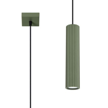 Luster na lanku KARBON 1xGU10/10W/230V zelená