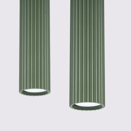 Luster na lanku KARBON 2xGU10/10W/230V zelená