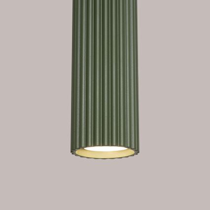 Luster na lanku KARBON 3xGU10/10W/230V zelená
