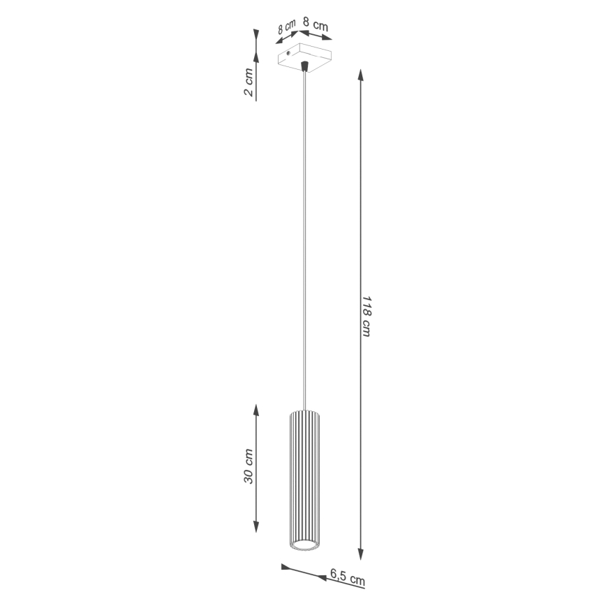 Luster na lanku KARBON 1xGU10/10W/230V červená