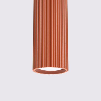 Luster na lanku KARBON 3xGU10/10W/230V červená