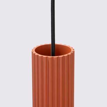 Luster na lanku KARBON 3xGU10/10W/230V červená