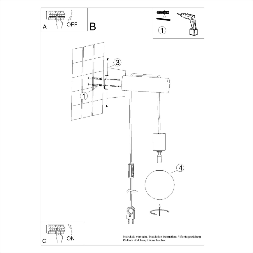 Nástenná lampa NIBMI 1xG9/8W/230V buk
