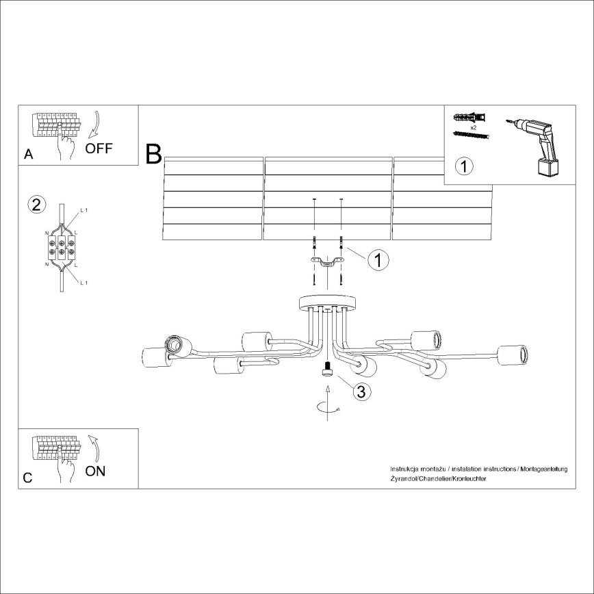 Prisadený luster TIMBO 8xE27/15W/230V biela/béžová/buk