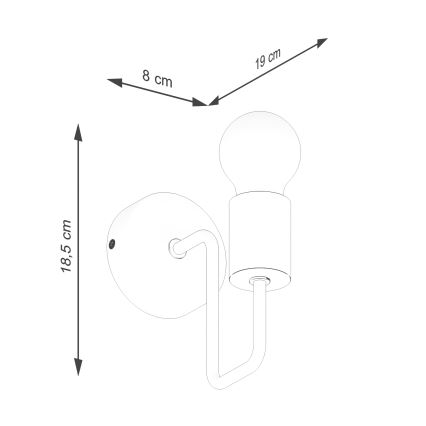Nástenná lampa TIMBO 1xE27/15W/230V čierna/béžová/buk