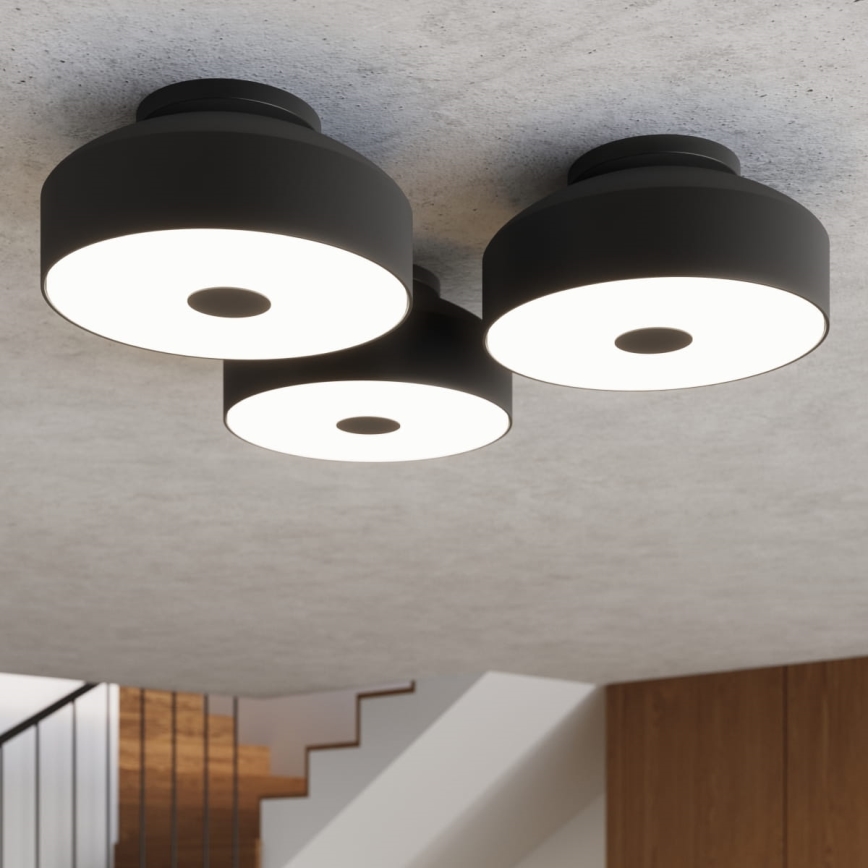 Stropné svietidlo OMIQ 4xE27/15W/230V pr. 30 cm čierna