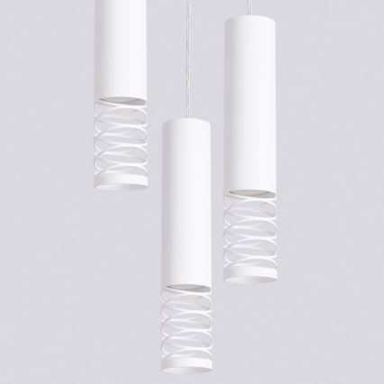 Luster na lanku LAMI 3xGU10/10W/230V biela