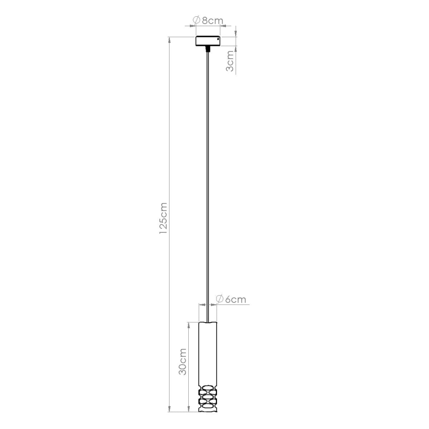 Luster na lanku LIRO 1xGU10/10W/230V biela