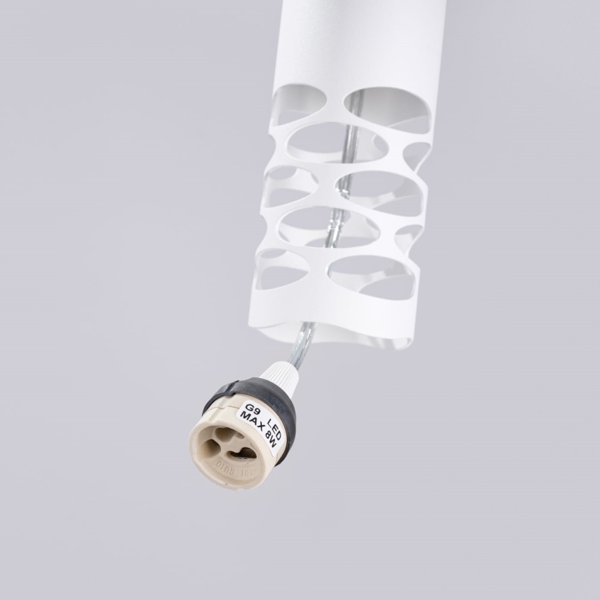 Luster na lanku LIRO 2xGU10/10W/230V biela