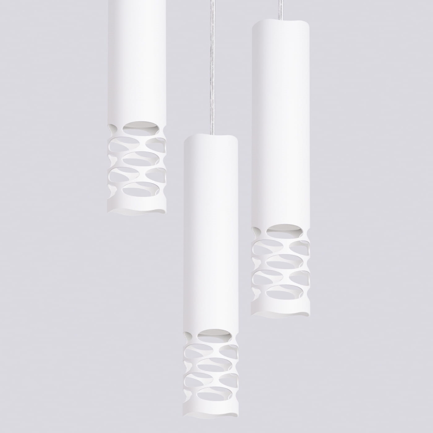 Luster na lanku LIRO 3xGU10/10W/230V biela