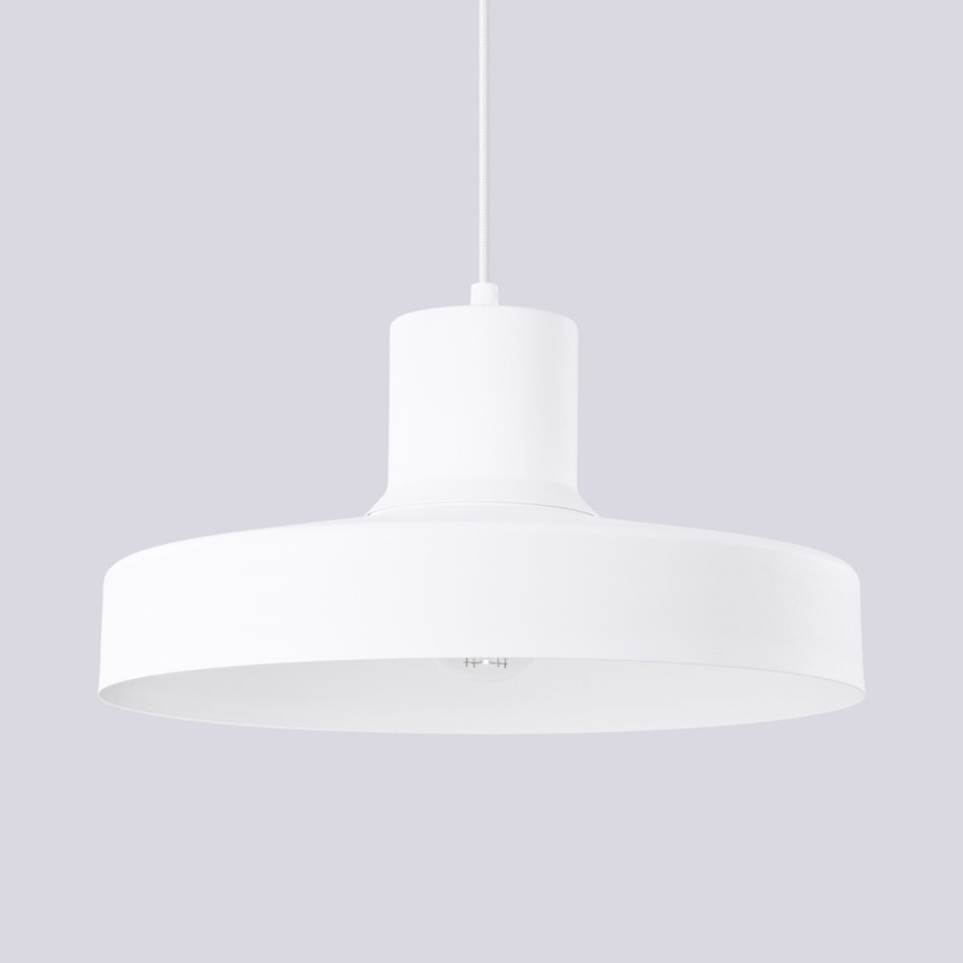 Luster na lanku BILO 1xE27/15W/230V pr. 35 cm biela
