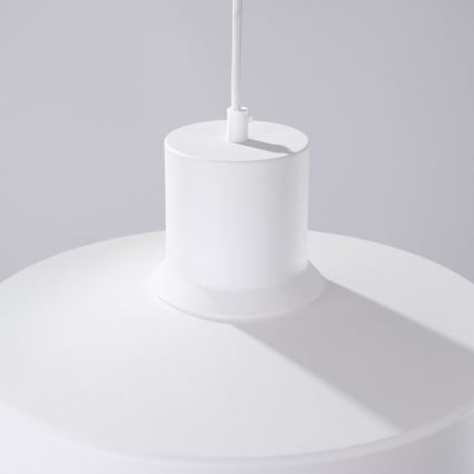Luster na lanku BILO 1xE27/15W/230V pr. 35 cm biela
