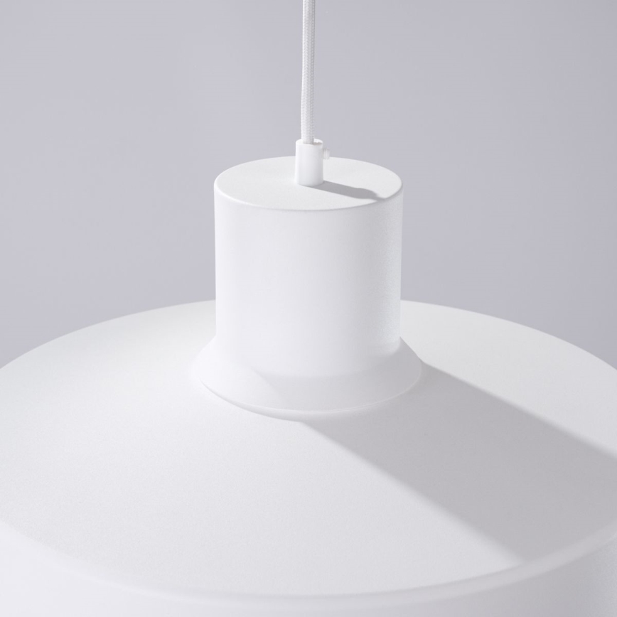 Luster na lanku BILO 1xE27/15W/230V pr. 35 cm biela