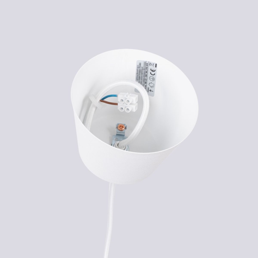 Luster na lanku BILO 1xE27/15W/230V pr. 35 cm biela