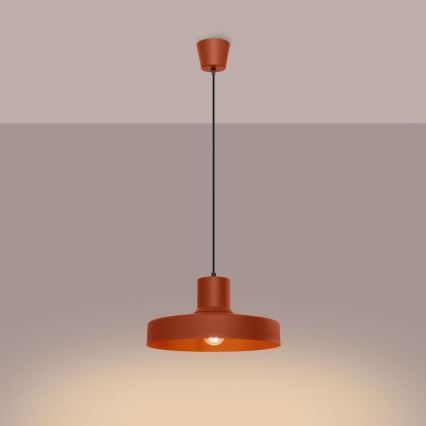 Luster na lanku BILO 1xE27/15W/230V pr. 35 cm oranžová
