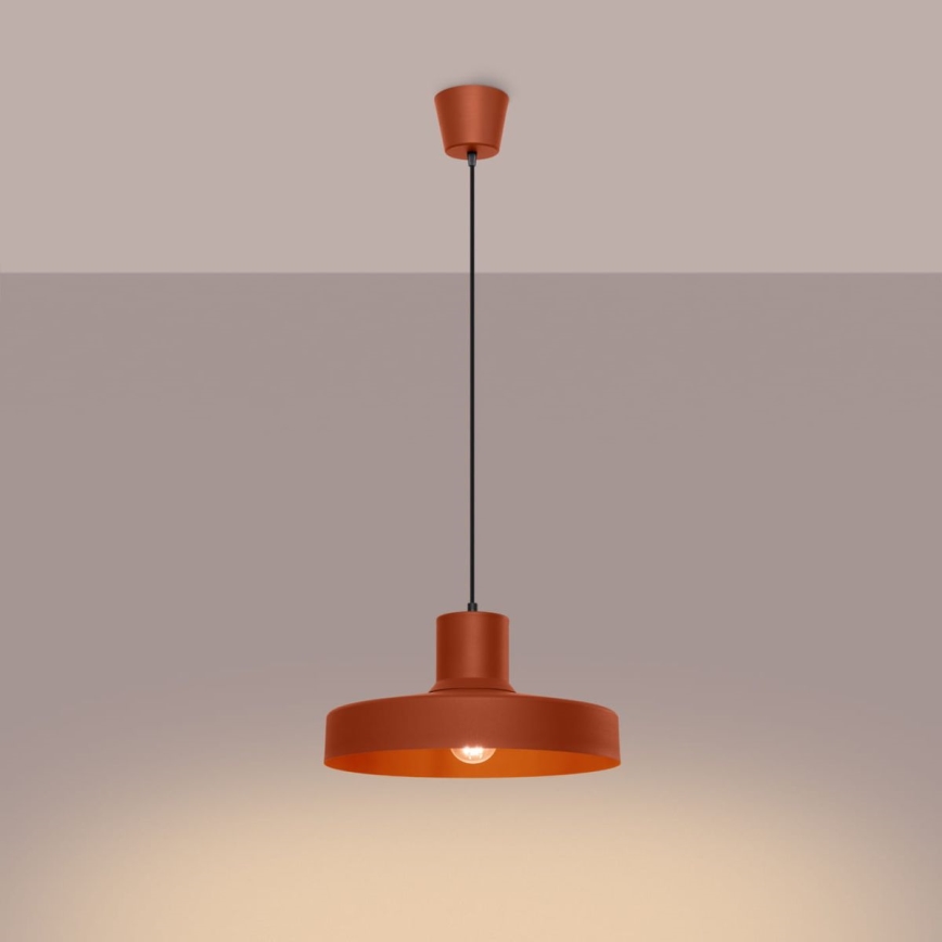 Luster na lanku BILO 1xE27/15W/230V pr. 35 cm oranžová