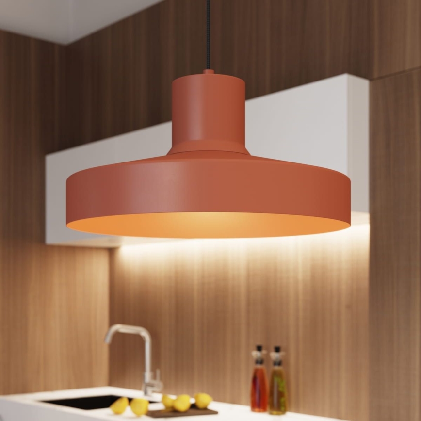 Luster na lanku BILO 1xE27/15W/230V pr. 35 cm oranžová